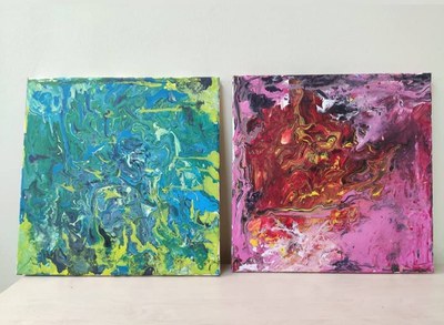 Reinvent-Art: fem quadres abstractes col·lectius
