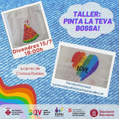 Taller: "Pinta la teva bossa!"