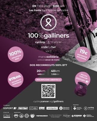 Pedalada solidària 100% Galliners contra el càncer de mama