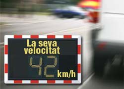 Nou aparell mòbil per informar de la velocitat a la que circulen els vehicles per Sant Quirze