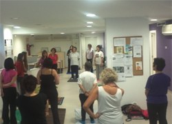 Bona acollida del taller de pilates al CMIRD
