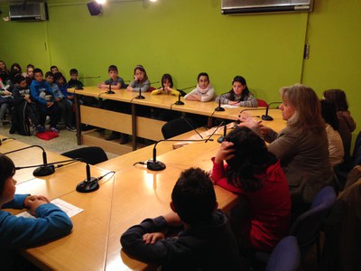 Alumnes de l’escola Taula Rodona visiten l’Ajuntament
