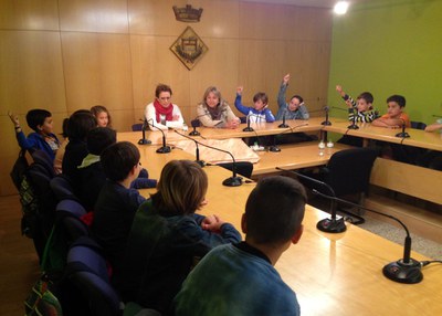 Alumnes de l’escola El Turonet visiten l’Ajuntament