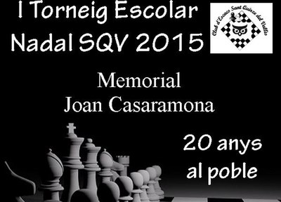 El Club d'Escacs Sant Quirze organitza el I Torneig de Nadal per a escolars