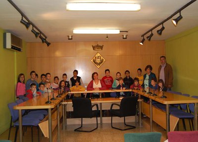 Nens i nenes de l’escola El Turonet visiten l’Ajuntament