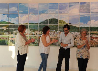 Més d'una vintena d'artistes locals col·laboren per crear un quadre de gran format de Sant Quirze