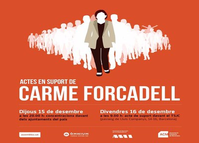 Concentració del món local en suport a Carme Forcadell