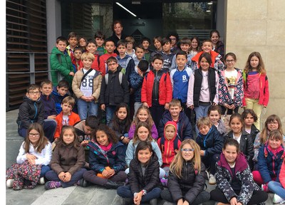 Visita de l'escola Onze de Setembre a l'Ajuntament