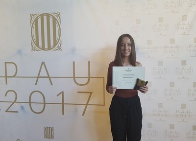 Una santquirzenca distingida pels grans resultats a les proves d’accés a la universitat