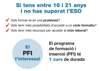 Nou programa de formació i inserció laboral per al jovent