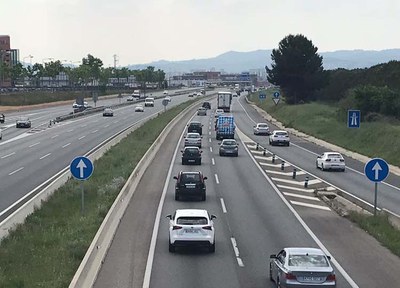 Talls a la sortida Sant Quirze Nord de la C-58