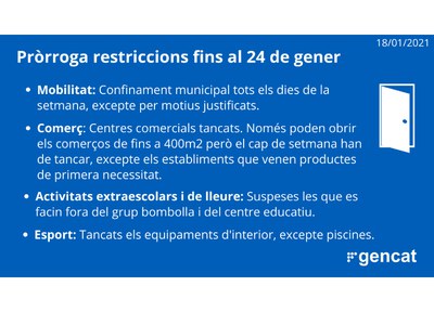Avui entra en vigor la pròrroga de les mesures anti-Covid 