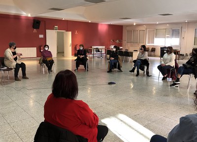 L’alcaldessa, Elisabeth Oliveras, rep la representació sindical d’Italco