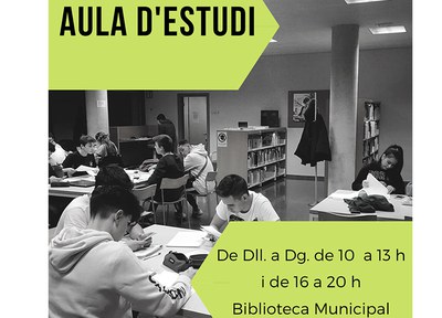 Avui comença l’Aula d’Estudi a la Biblioteca Municipal