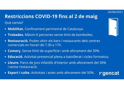 Des d´avui es permet la mobilitat per tot Catalunya