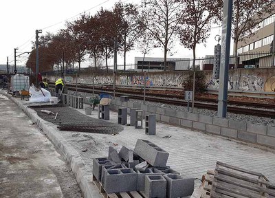 Tram final de les obres de la via ciclista