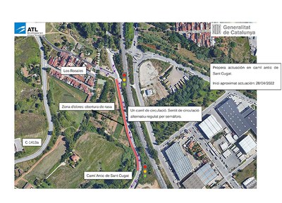 Afectacions a la circulació al camí Antic de Sant Cugat