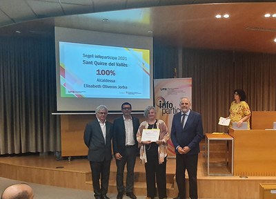 L’Ajuntament de Sant Quirze del Vallès rep el Segell Infoparticipa amb un 100% de Qualitat i Transparència de la comunicació pública local