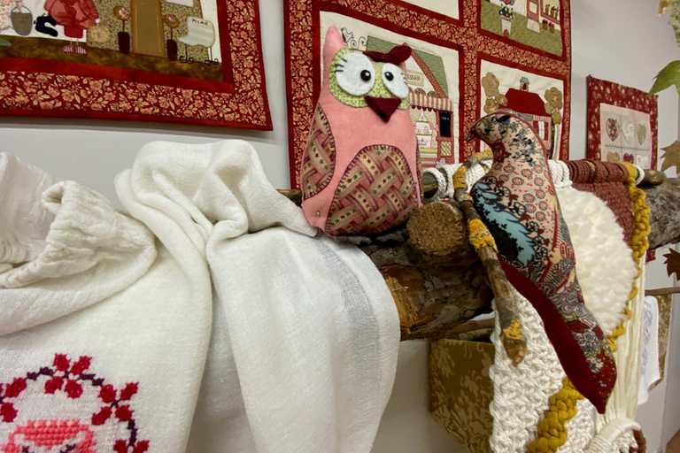 Imatges de l'exposició artística “Teixint el bosc”