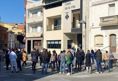 Sant Quirze s'ha sumat avui a l'acte de protesta #7FPalestina