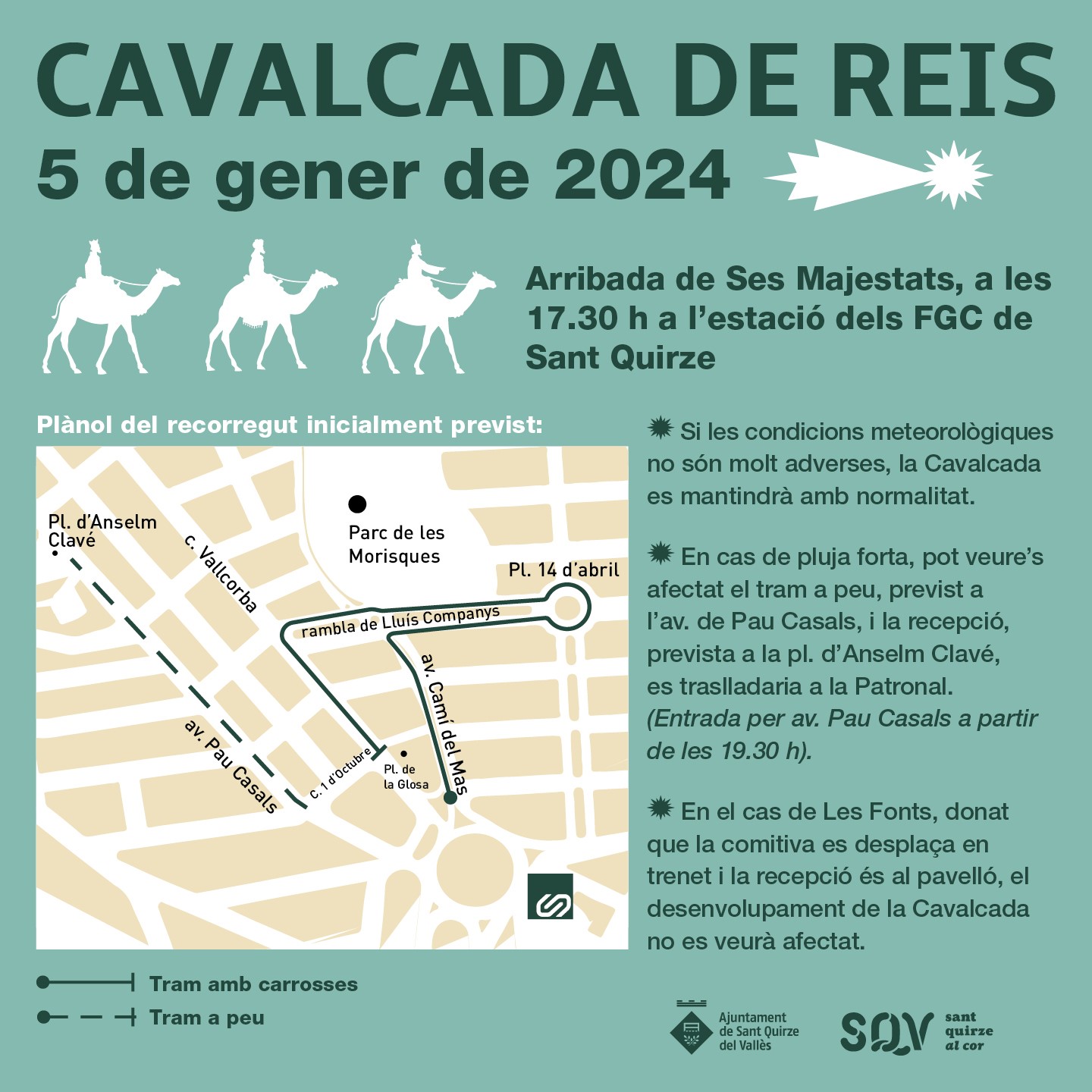 Cavalcada en cas de pluja