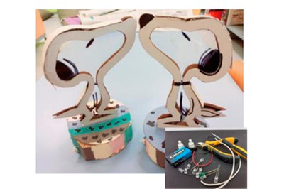 Làmpada 3D de Snoopy amb il·luminació LED.