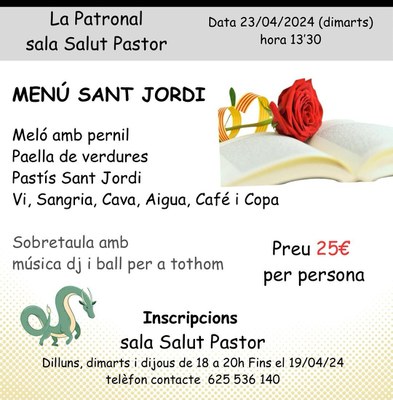 Dinar de Sant Jordi Associació Casal d'Avis